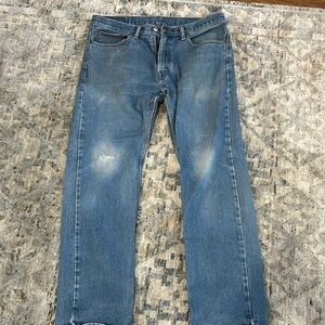 Mens 505 Levi’s blue jeans 34x30.